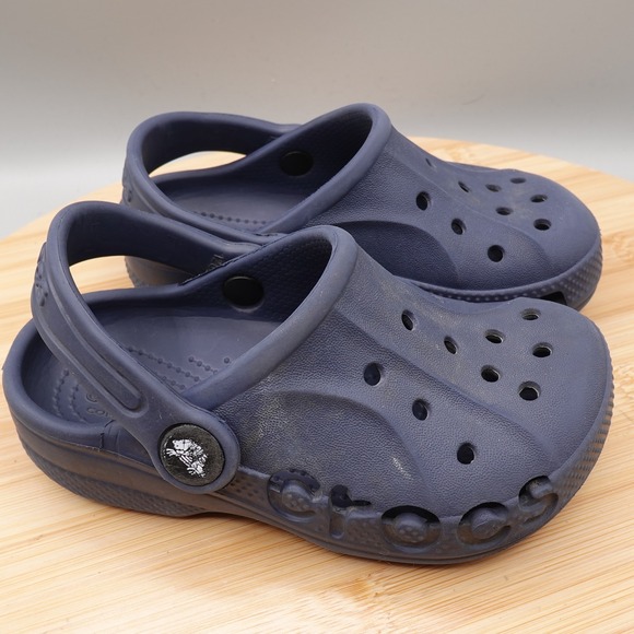 Crocs Clogs Kids 8C Blue Classic Comfort Slip On Shoes Flaws - Picture 4 of 11